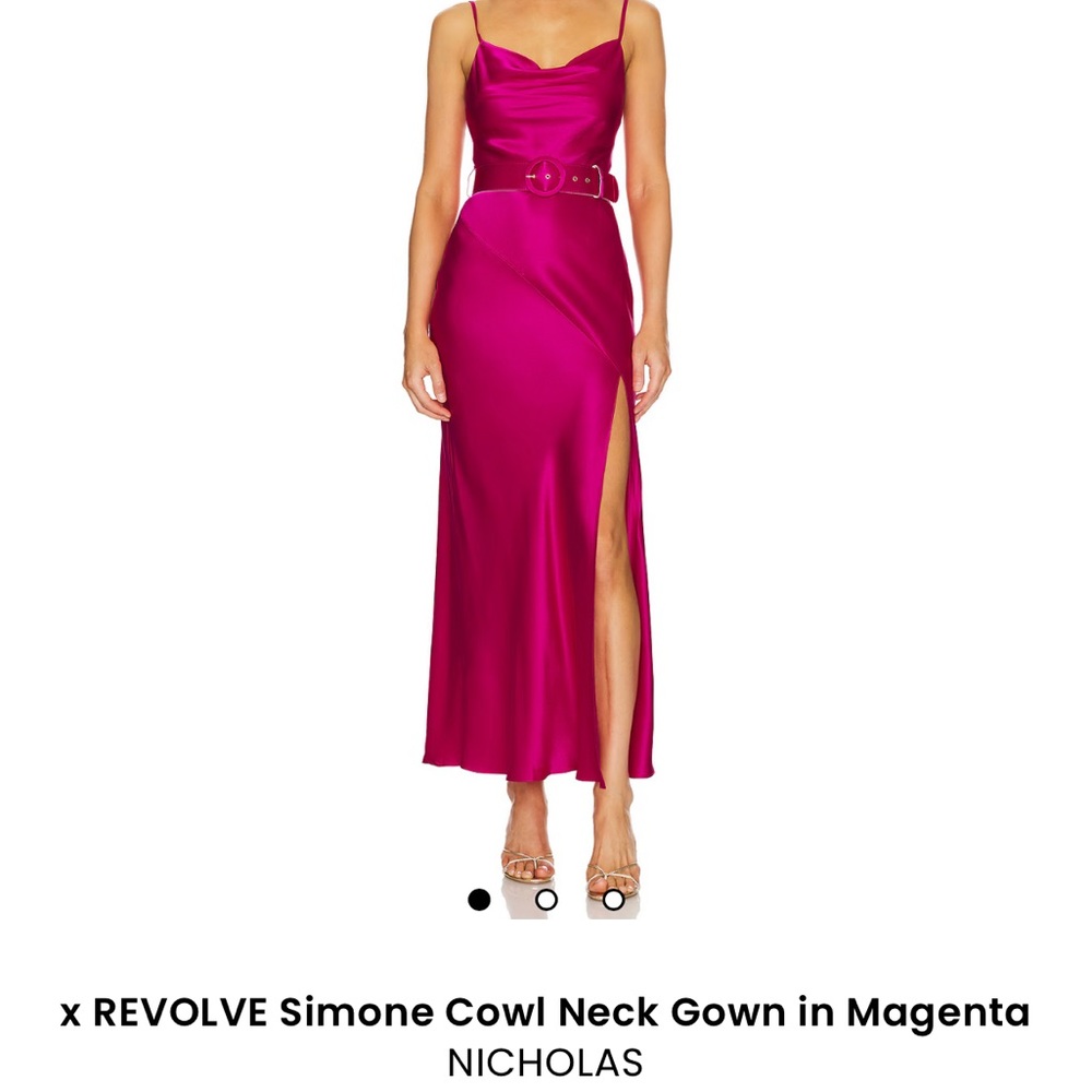 Nicholas Simone Pink Cowl Neck Gown
